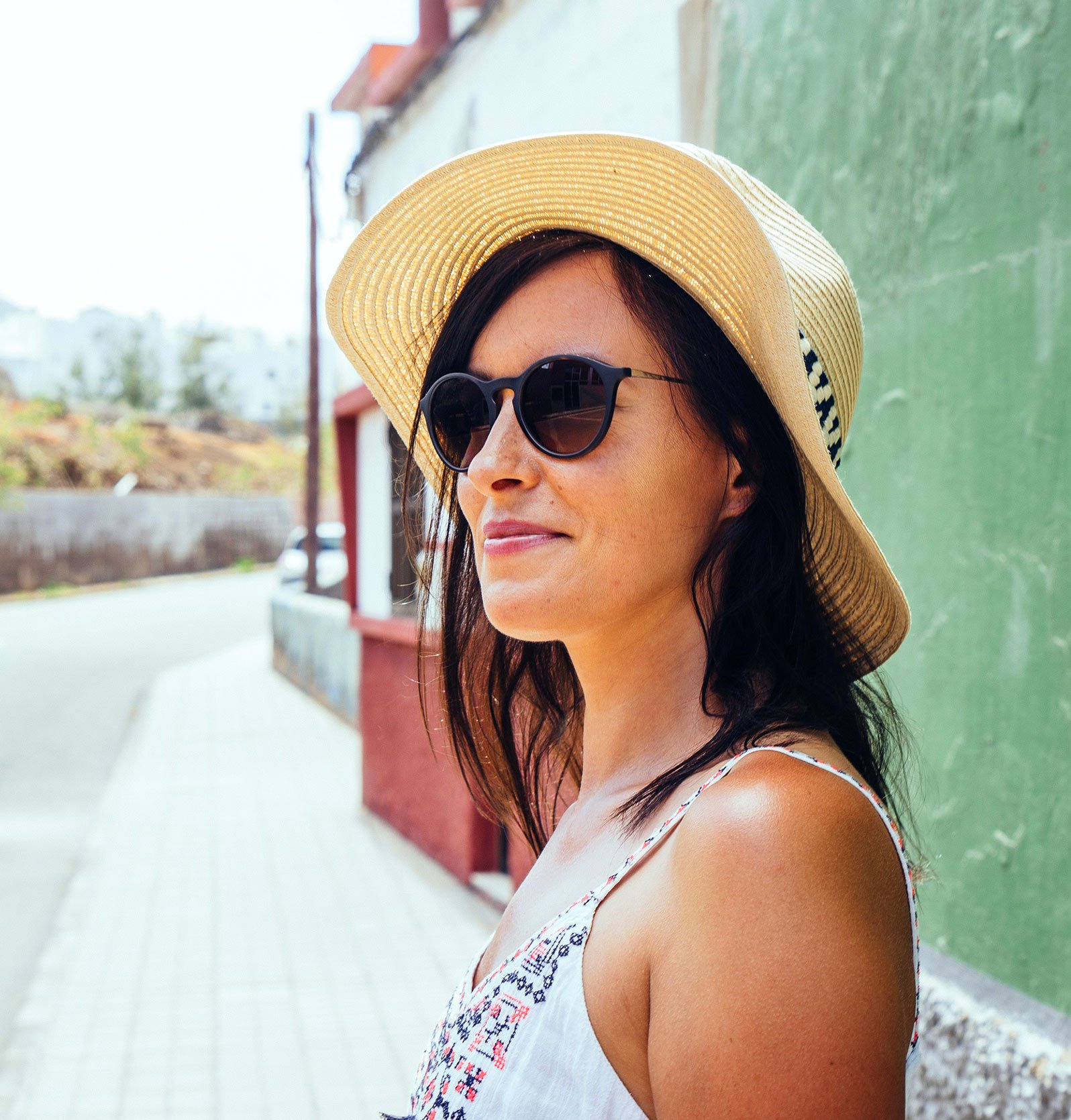 Woman with Sunglasses and Sunhat Woman with Sunglasses and Sunhat